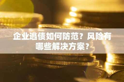武汉企业逃债如何防范？风险有哪些解决方案？